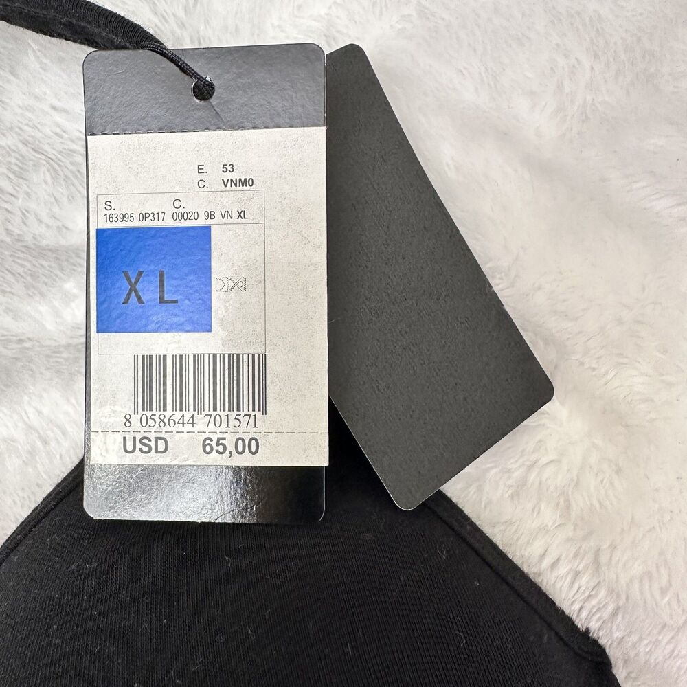 Emporio Armani Women's Iconicic Logoband Cotton Blend Black Bralette Bra SZ XL - Picture 4 of 10